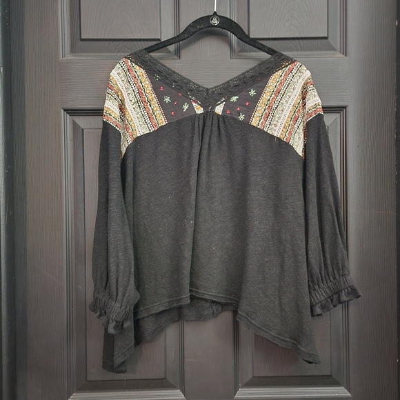 Free People Prairie Days Printed Lace-Trim T-Shirt - Picture 12 of 14